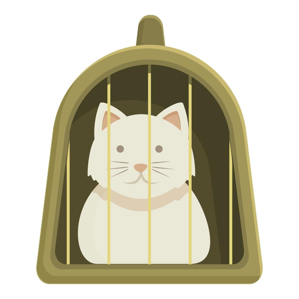 gato caja icono dibujos animados vector. portador caso vector