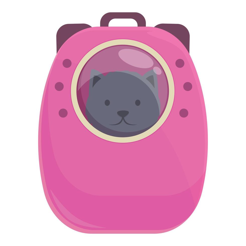 Pet carrier icon cartoon vector. Cat cage vector