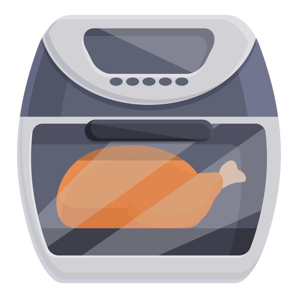 Food air fryer icon cartoon vector. Fry cook vector