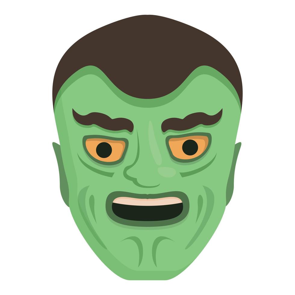 God noh mask icon cartoon vector. Japan face vector