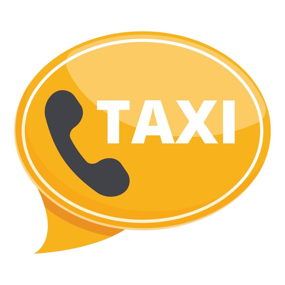 Taxi call message icon cartoon vector. Car app vector