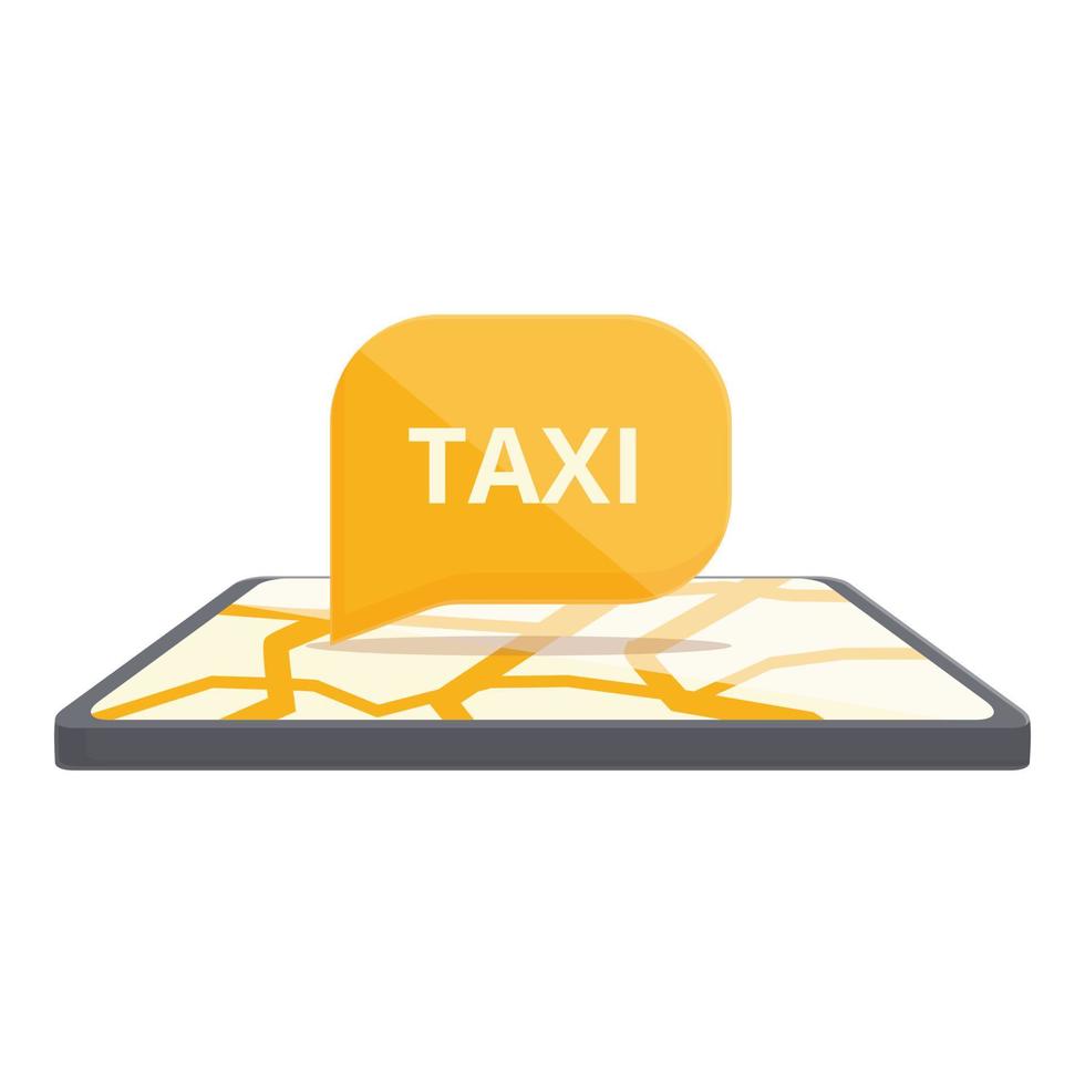 Taxi online order icon cartoon vector. Car call vector