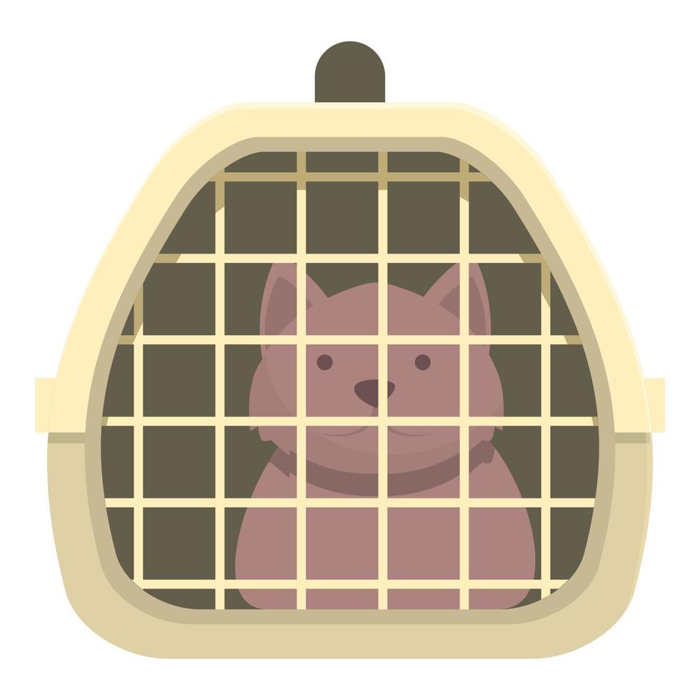 Carry cage icon cartoon vector. Cat case vector