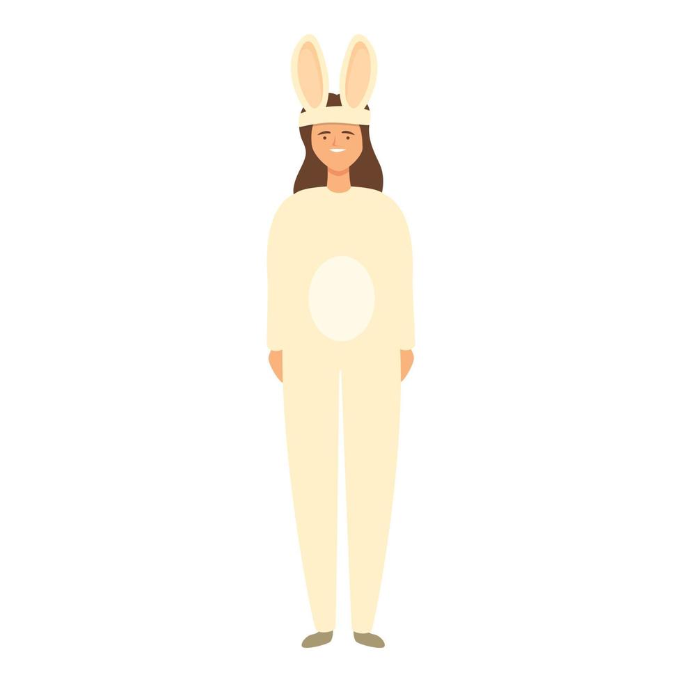 Rabbit halloween animal costume icon cartoon vector. Cute child vector