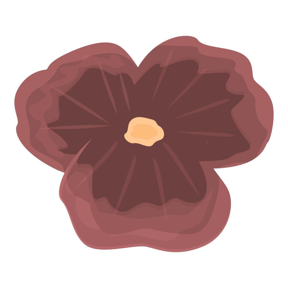 Brown flower icon cartoon vector. Floral spring vector