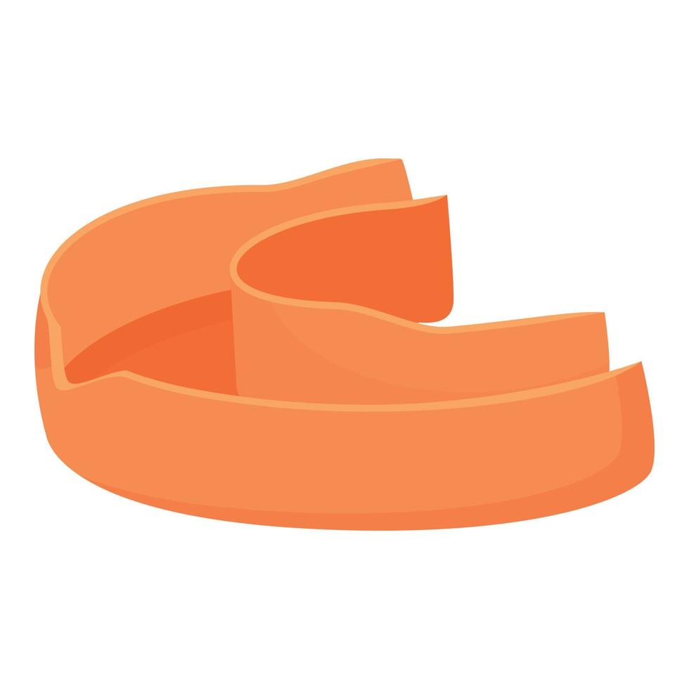Orange mouthguard icon cartoon vector. Storage care vector