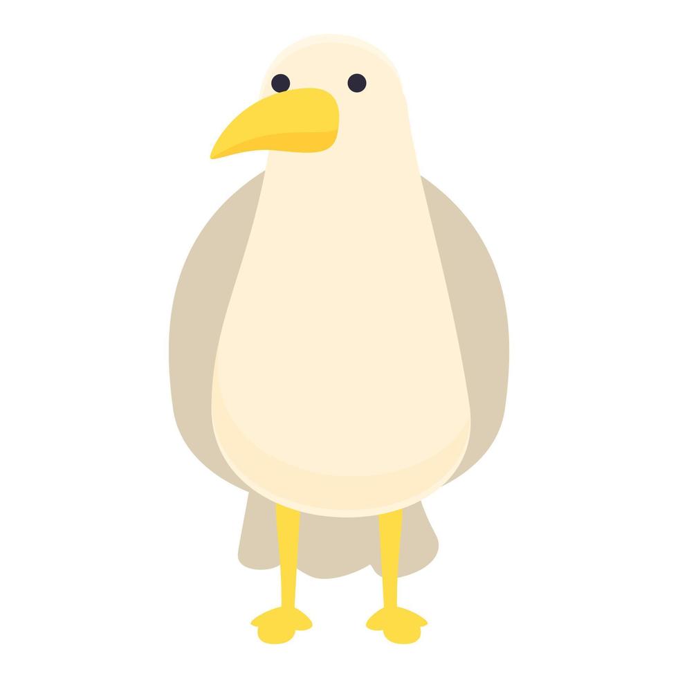 Sad seagull icon cartoon vector. Sea bird vector