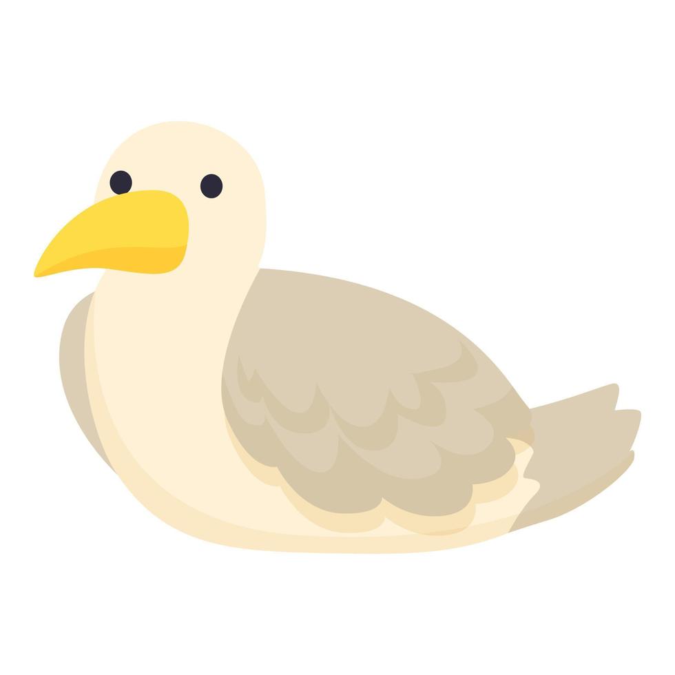 Relax seagull icon cartoon vector. Sea bird vector