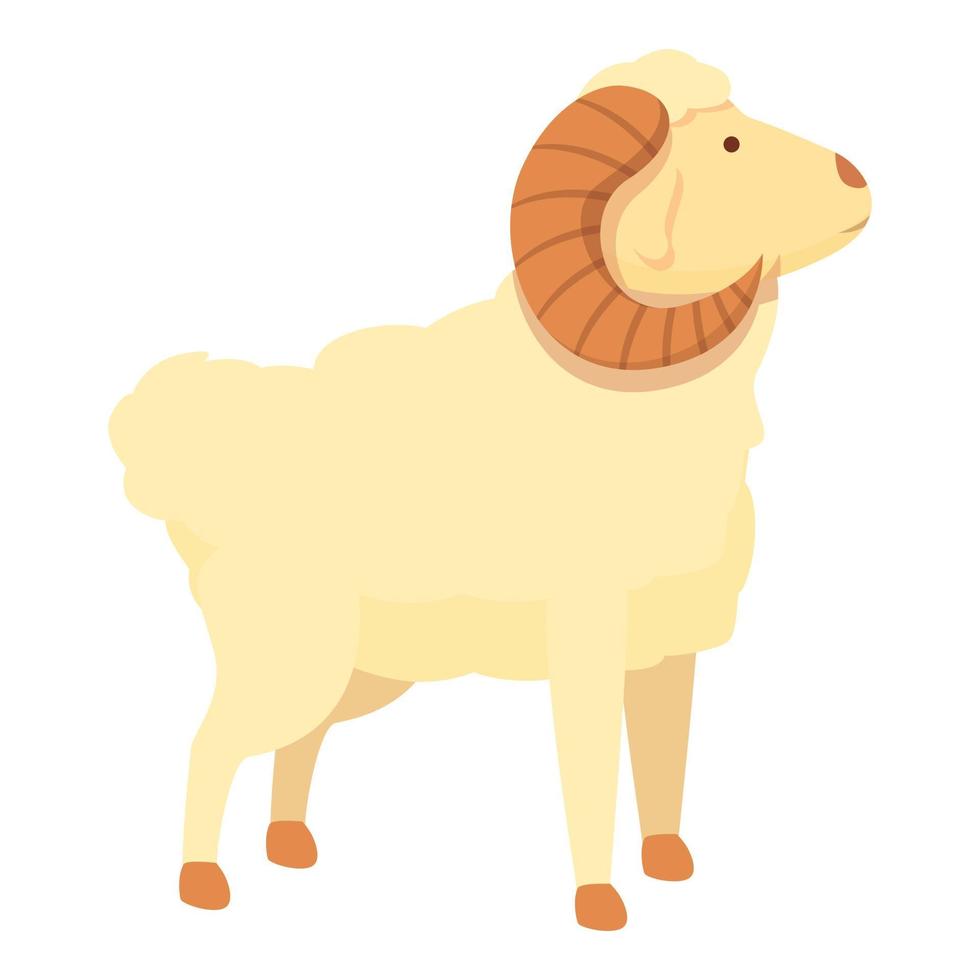 cabra animal icono dibujos animados vector. RAM cabeza vector