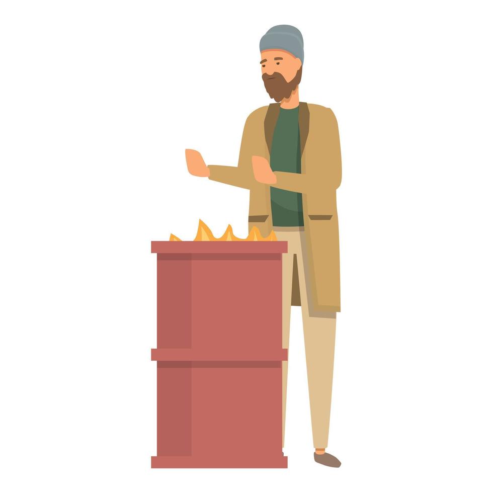 Homeless man icon cartoon vector. Poor person vector