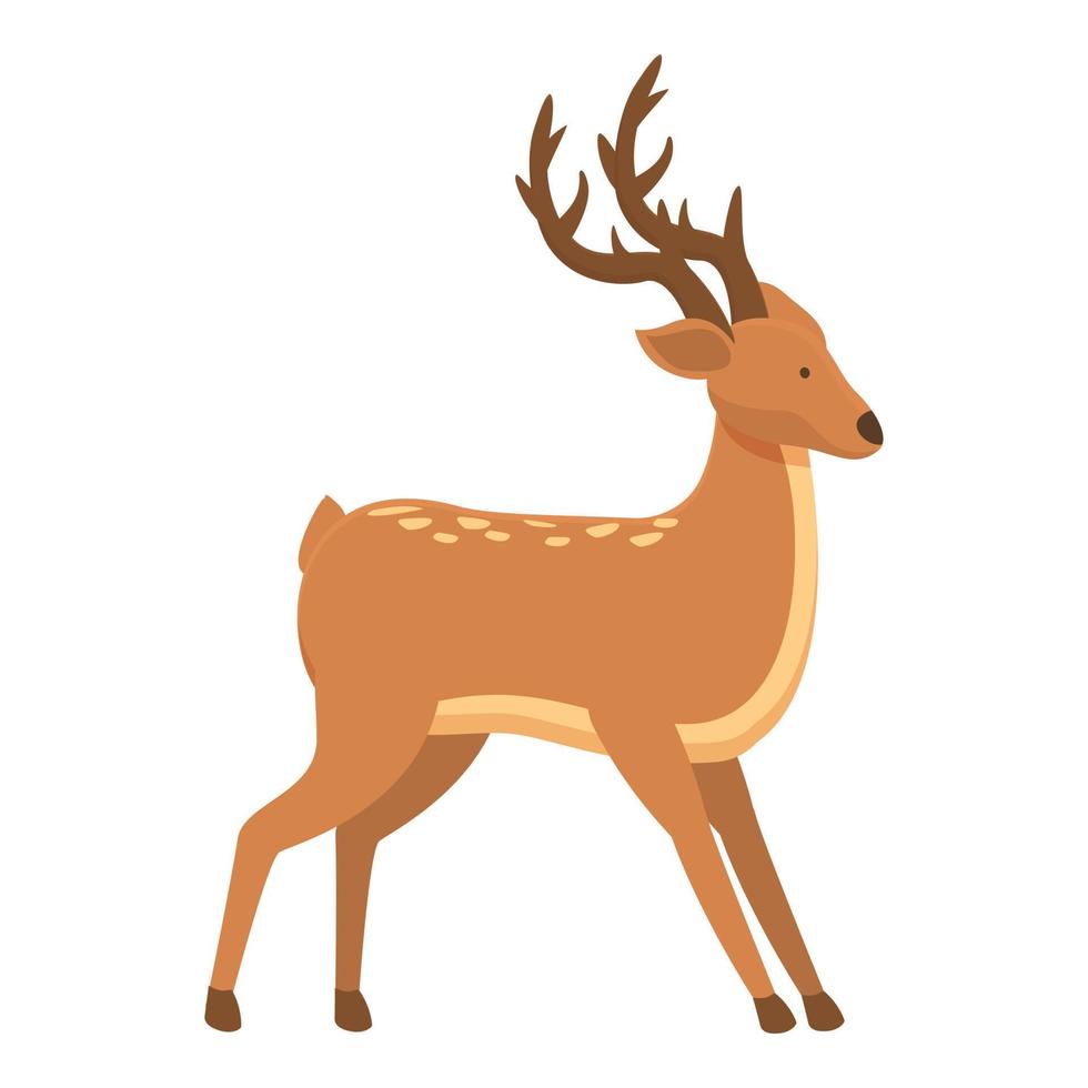 Zoo animal icon cartoon vector. Deer herd vector