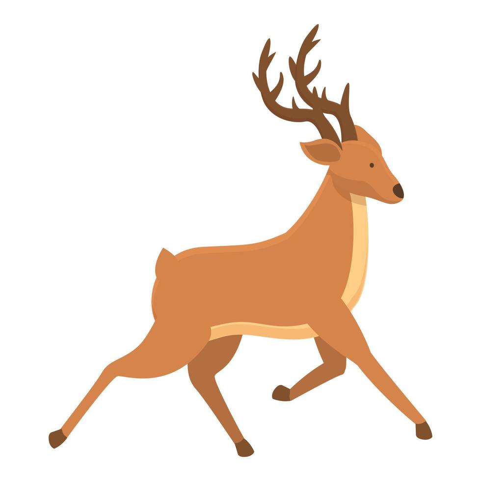 corriendo ciervo icono dibujos animados vector. ciervo animal vector