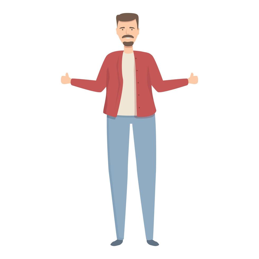 Thumb up trucker icon cartoon vector. Driver character vector
