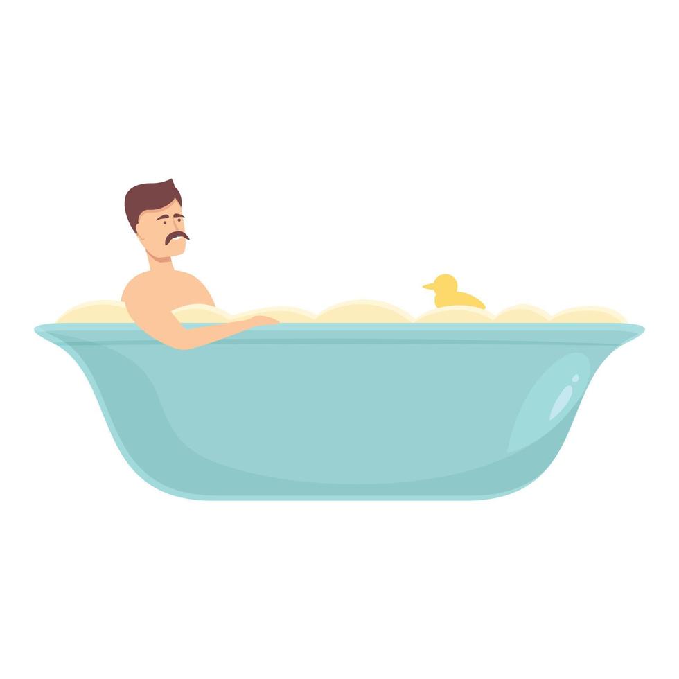 spa Pato bañera icono dibujos animados vector. agua calentar vector