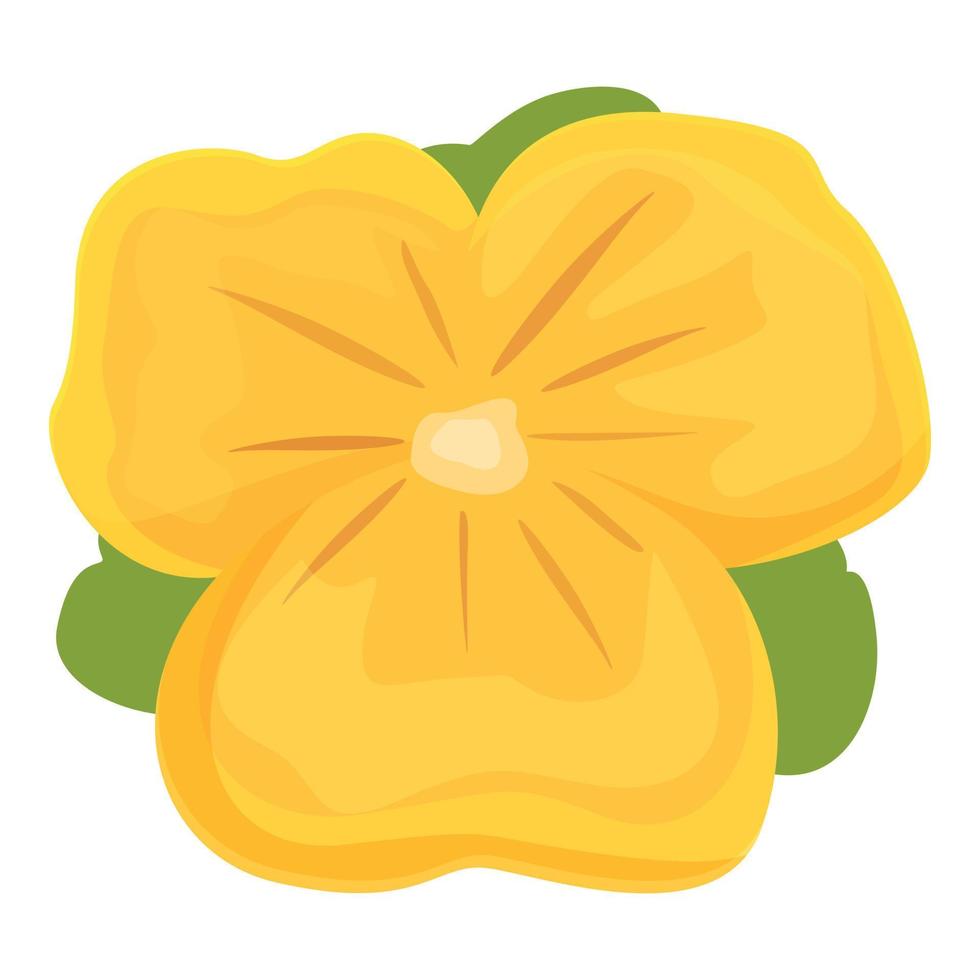 Yellow floret icon cartoon vector. Pansy flower vector