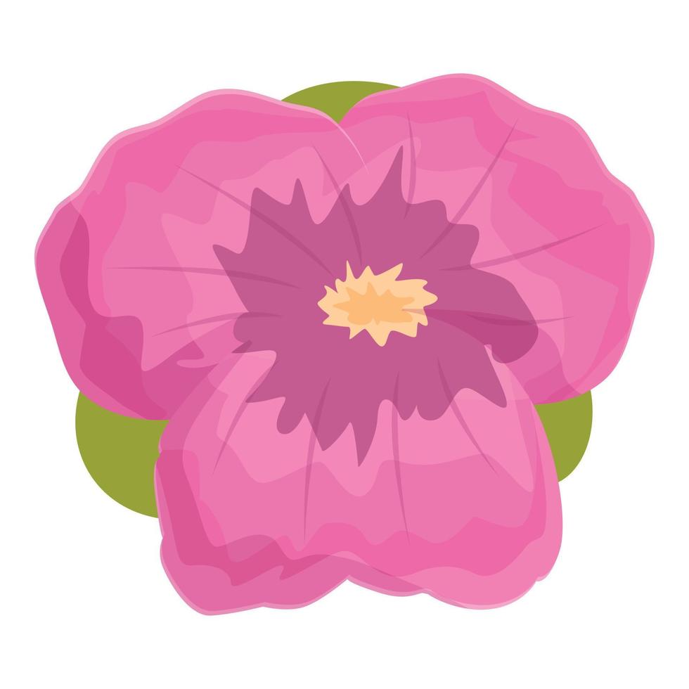 Tropical flower icon cartoon vector. Pink floral vector