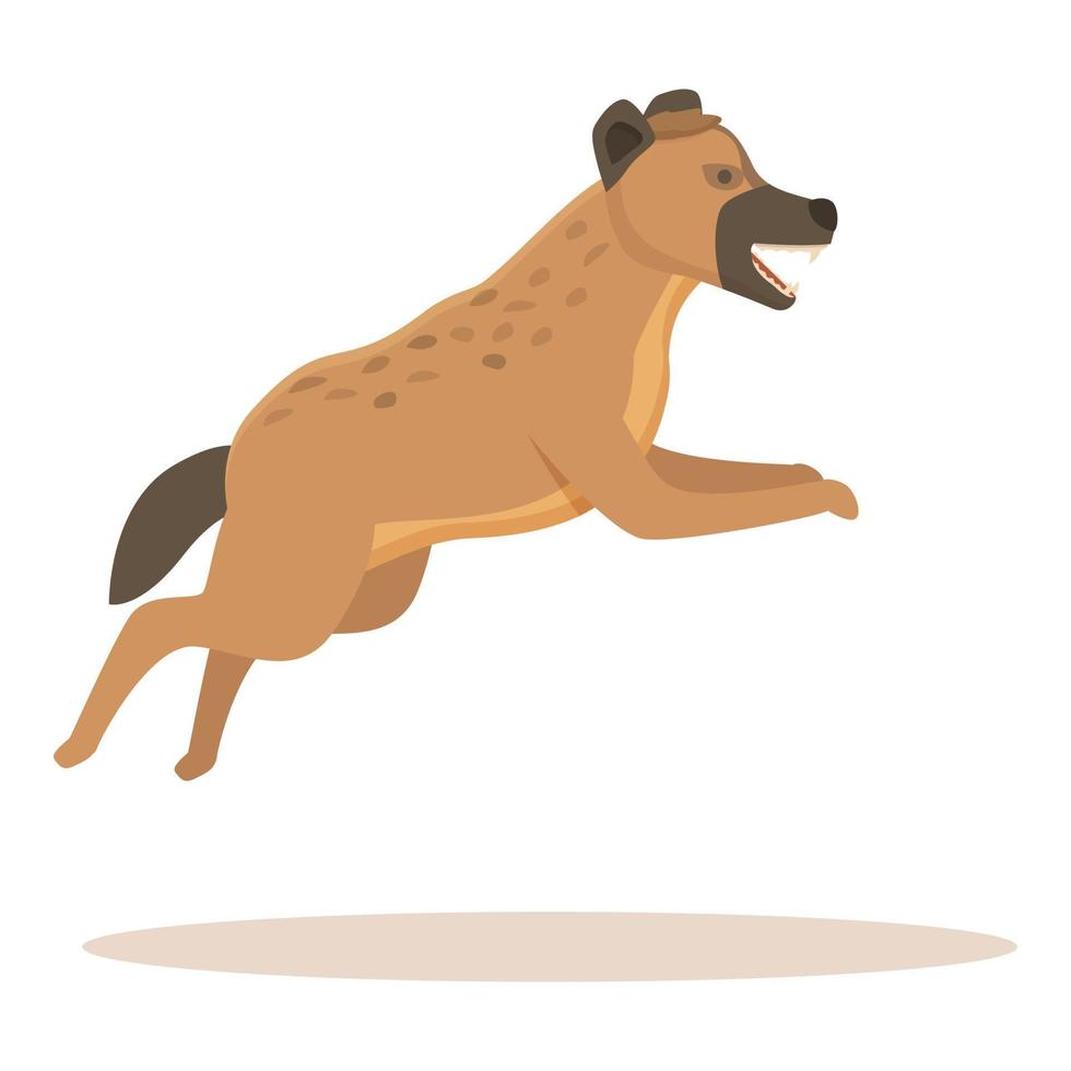 Hyena attack icon cartoon vector. Wild animal vector