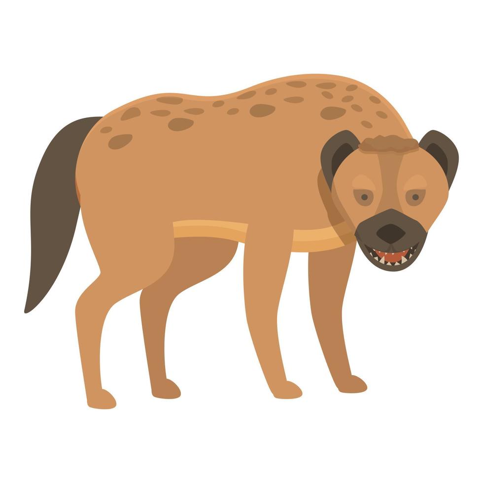 joven hiena icono dibujos animados vector. linda animal vector