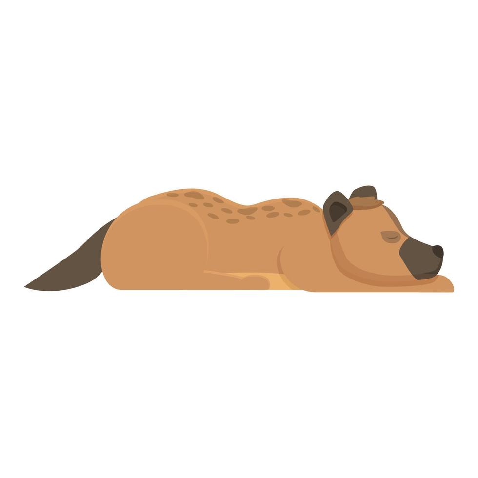 dormido hiena icono dibujos animados vector. linda animal vector