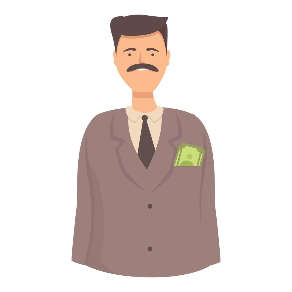 Campaign lobbyist icon cartoon vector. Business money vector