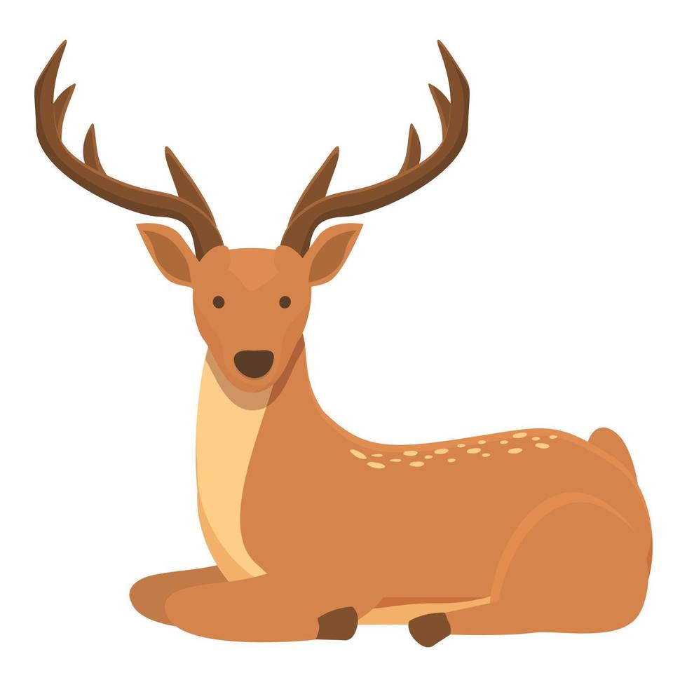 relajarse ciervo icono dibujos animados vector. bosque animal vector