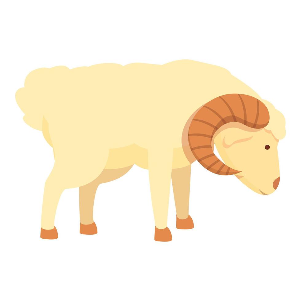 grande RAM icono dibujos animados vector. cabra animal vector