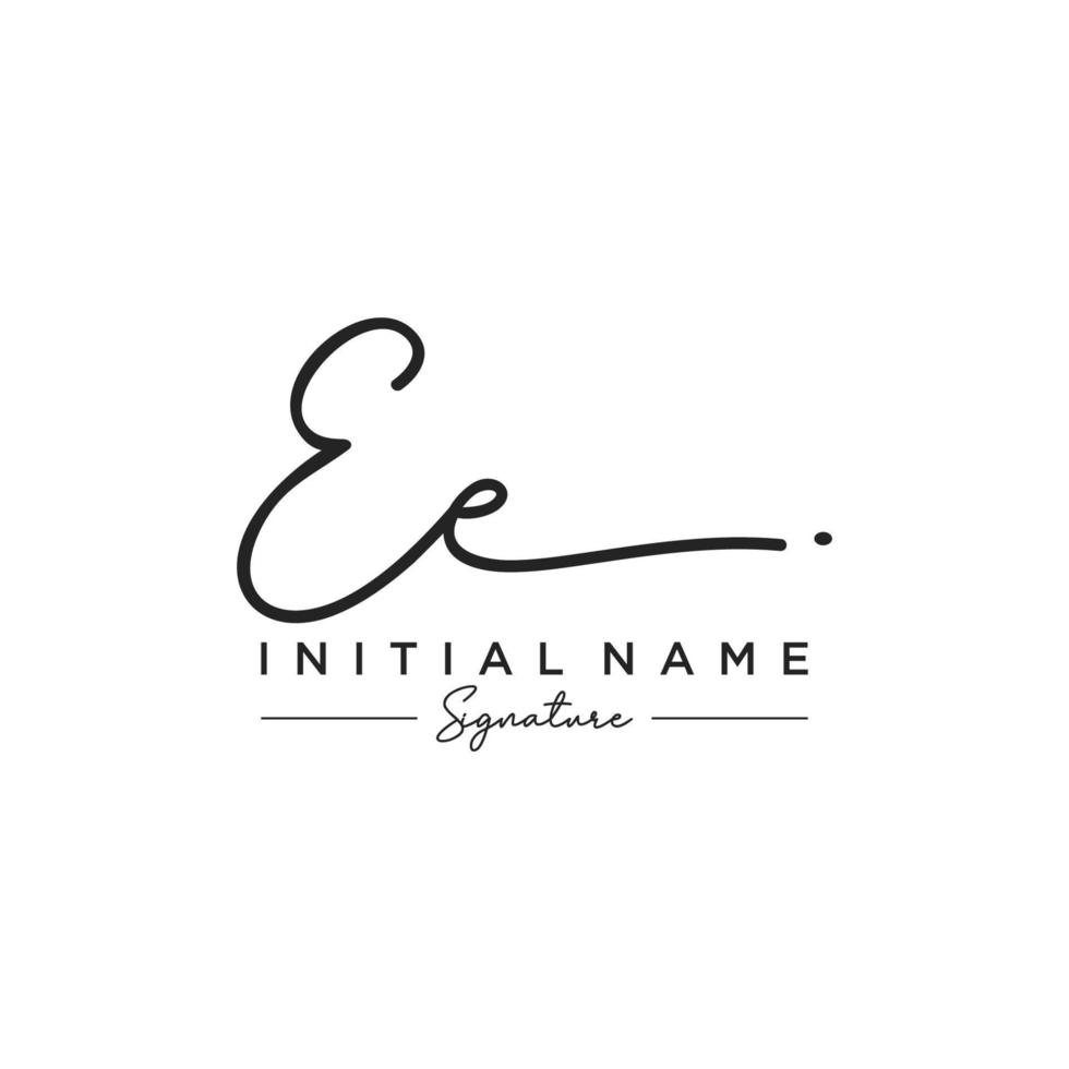 Letter EE Signature Logo Template Vector