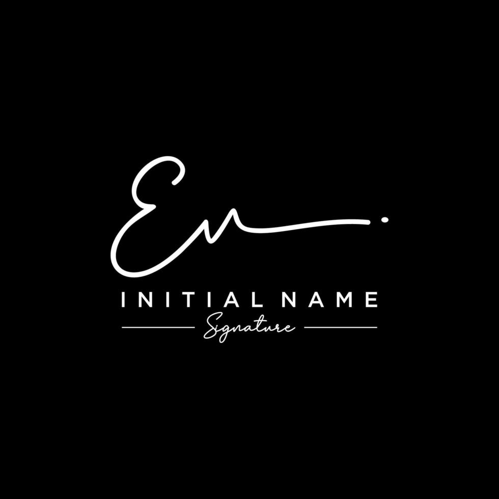 Letter EV Signature Logo Template Vector