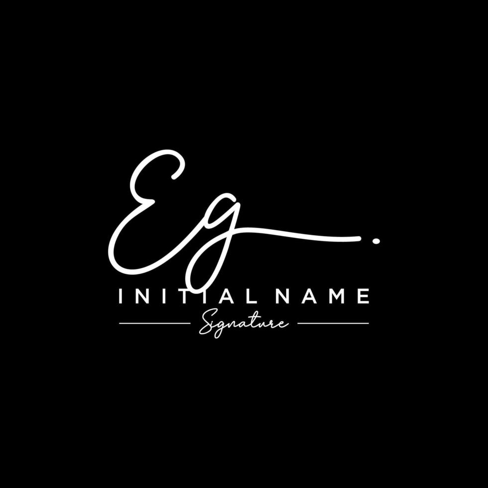 Letter EG Signature Logo Template Vector