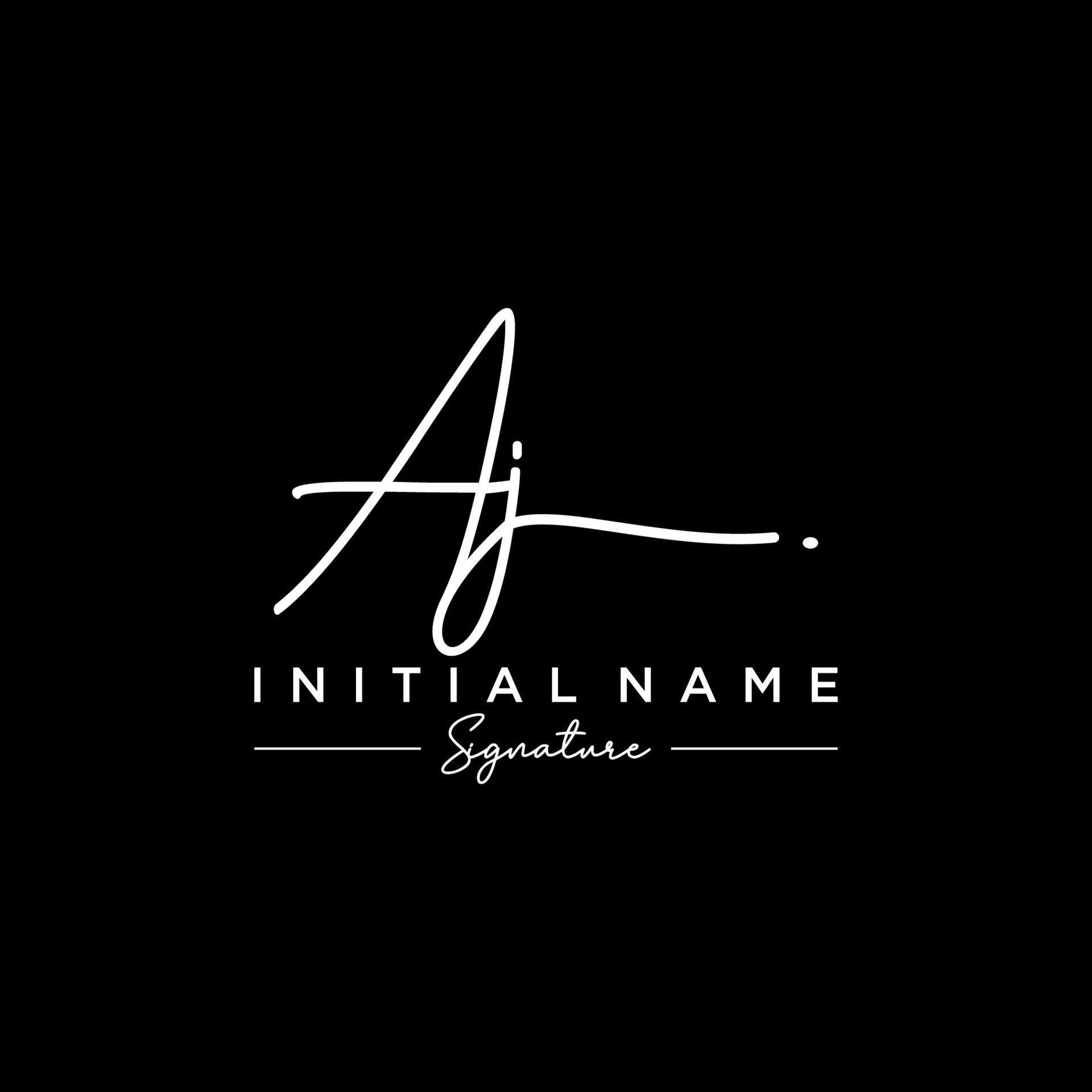 Letter AJ Signature Logo Template Vector 20357616 Vector Art at Vecteezy