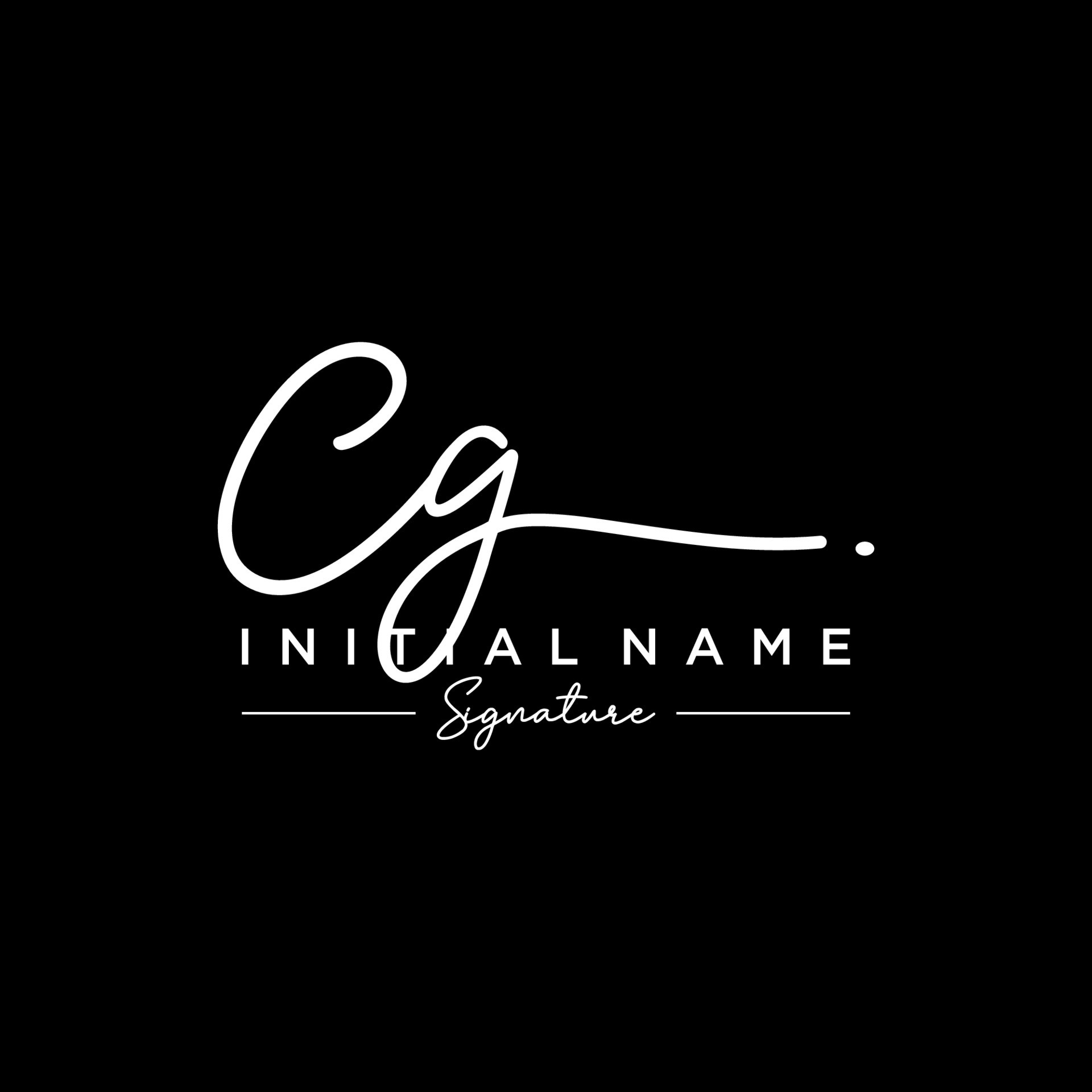 Letter CG Signature Logo Template Vector 20357624 Vector Art at Vecteezy