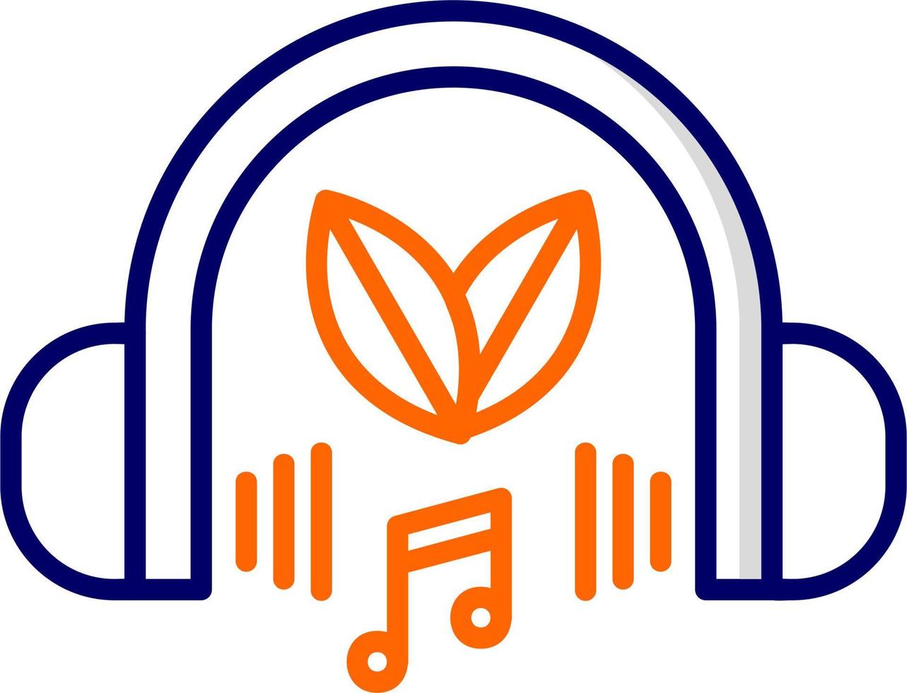 música terapia vector icono