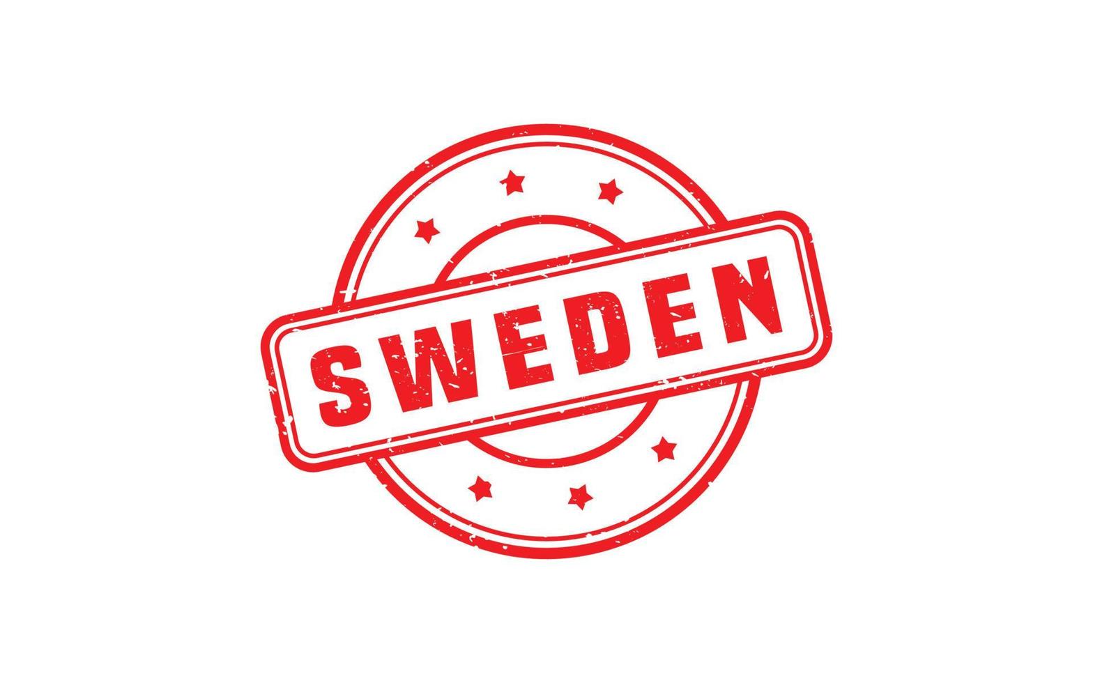 SWEDEN stamp rubber with grunge style on white background vector