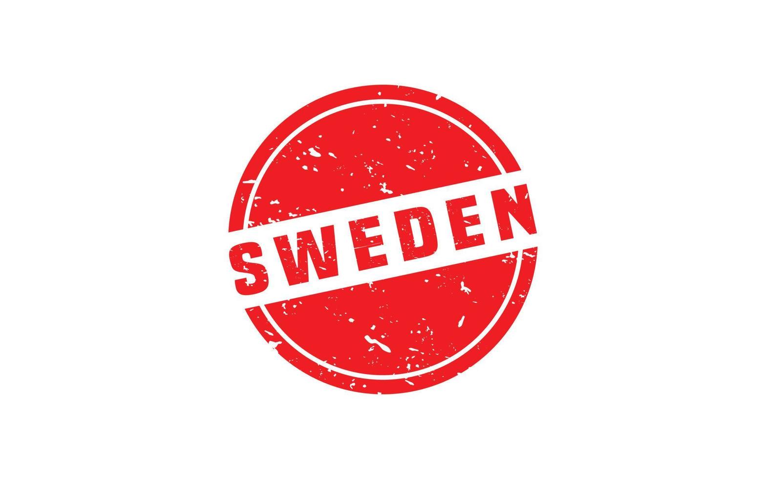 SWEDEN stamp rubber with grunge style on white background vector