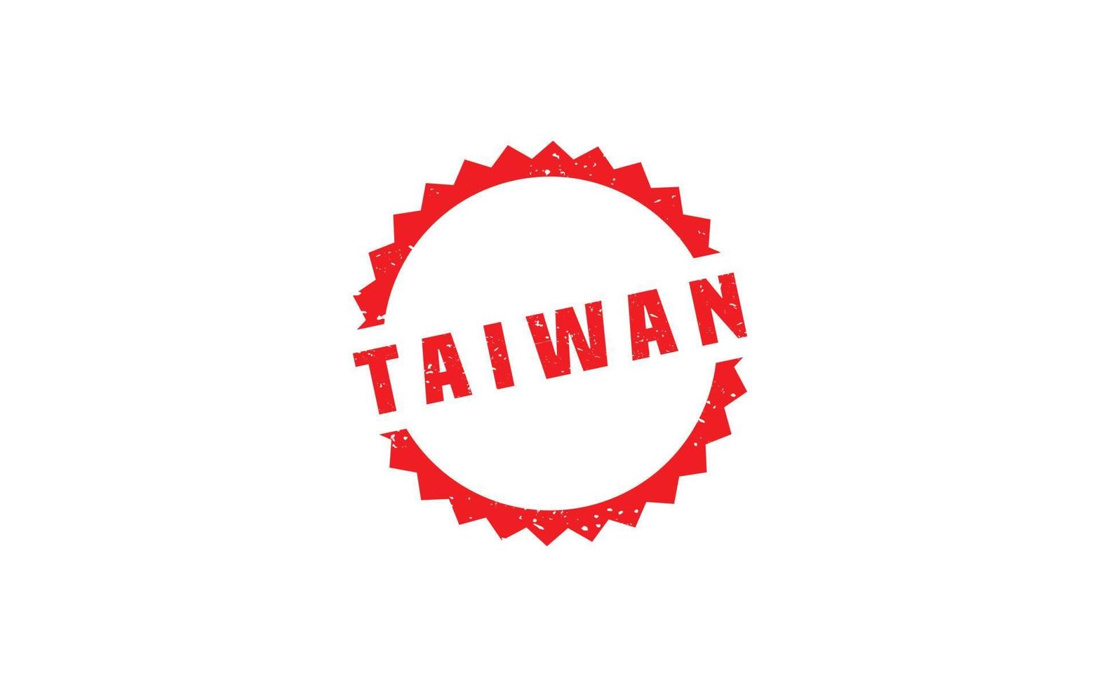 Taiwán sello caucho con grunge estilo en blanco antecedentes vector