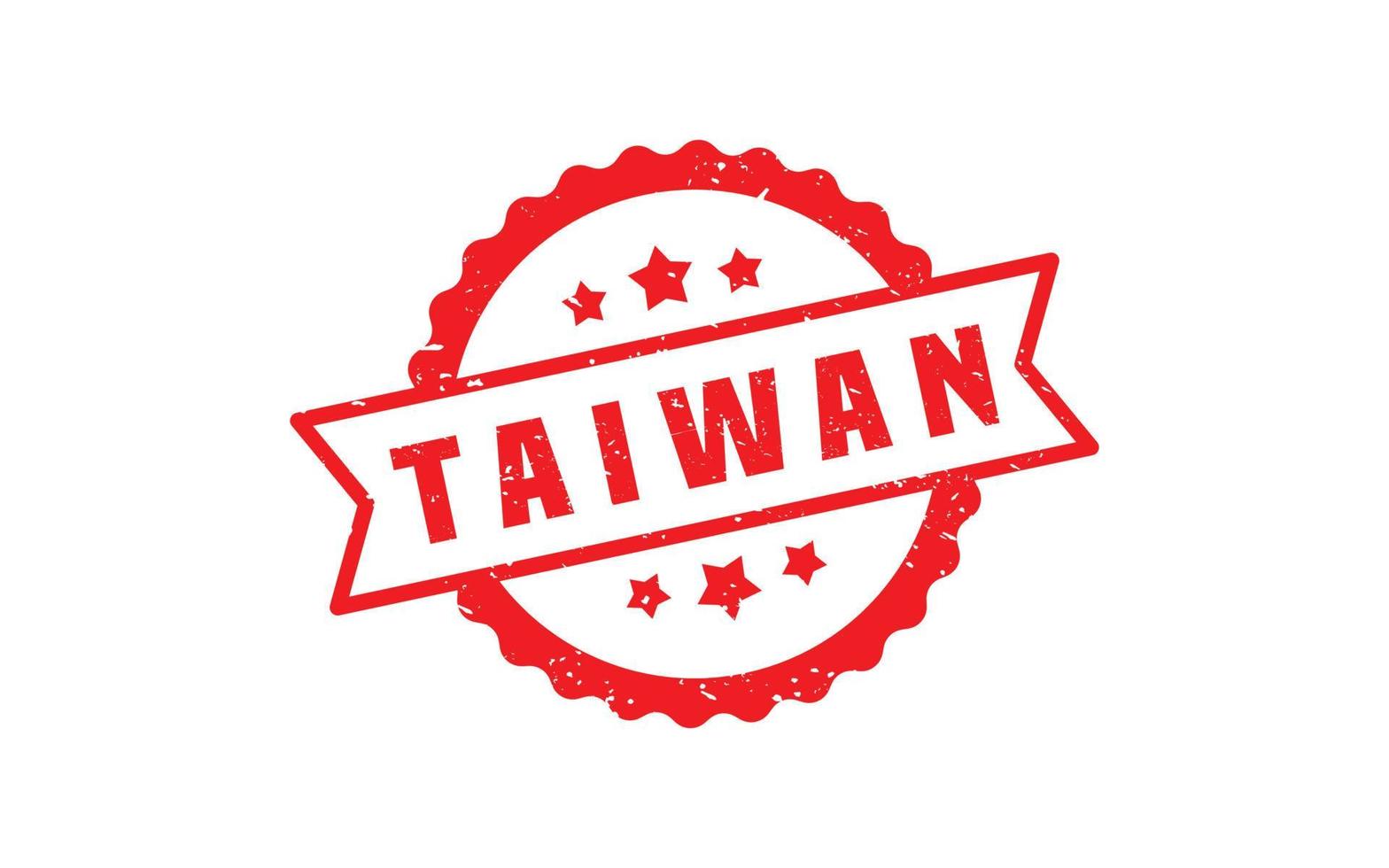 TAIWAN stamp rubber with grunge style on white background vector