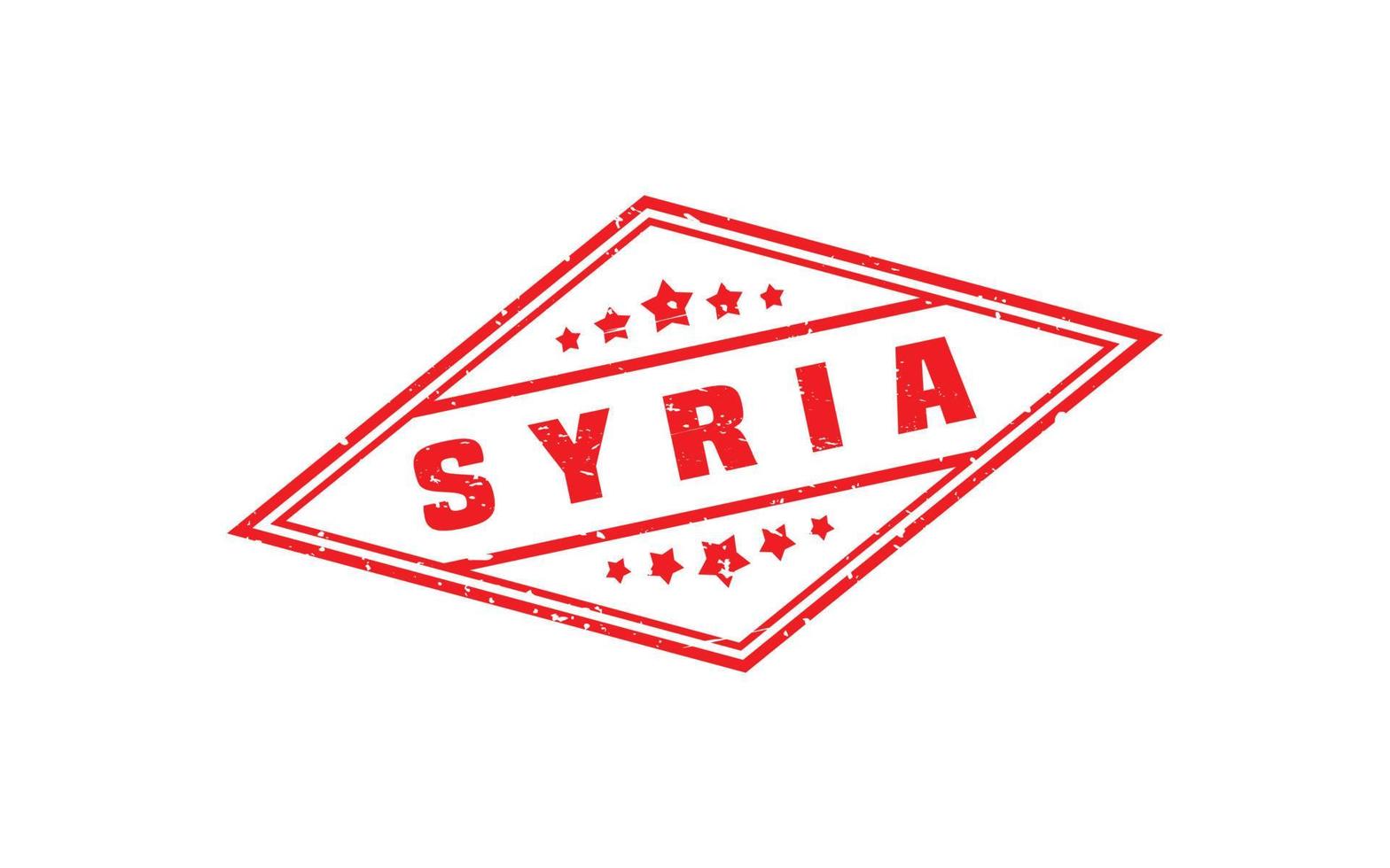 SYRIA stamp rubber with grunge style on white background vector