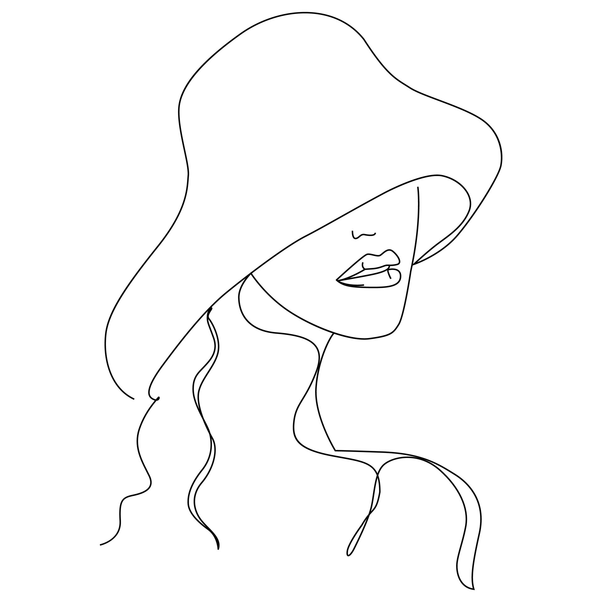 One Line Drawing Face Vector Art, Icons, and Graphics for Free Download