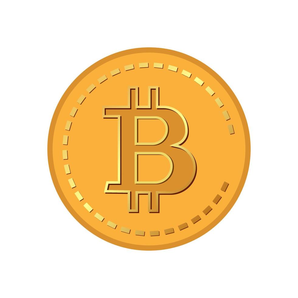Bitcoin gold coin vector