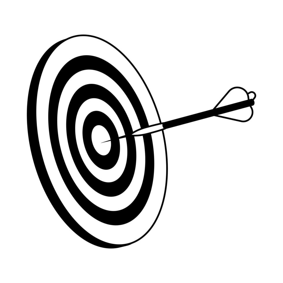 Darts icon vector. Dart illustration sign. Accuracy symbol