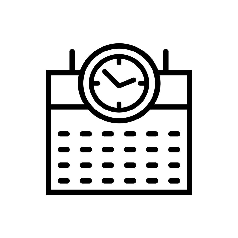 Deadline icon vector. timetable illustration sign. timing symbol or logo. vector
