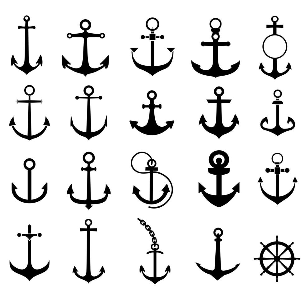 ancla icono vector colocar. marinero ilustración firmar recopilación.  marinero símbolo o logo. 20361249 Vector en Vecteezy