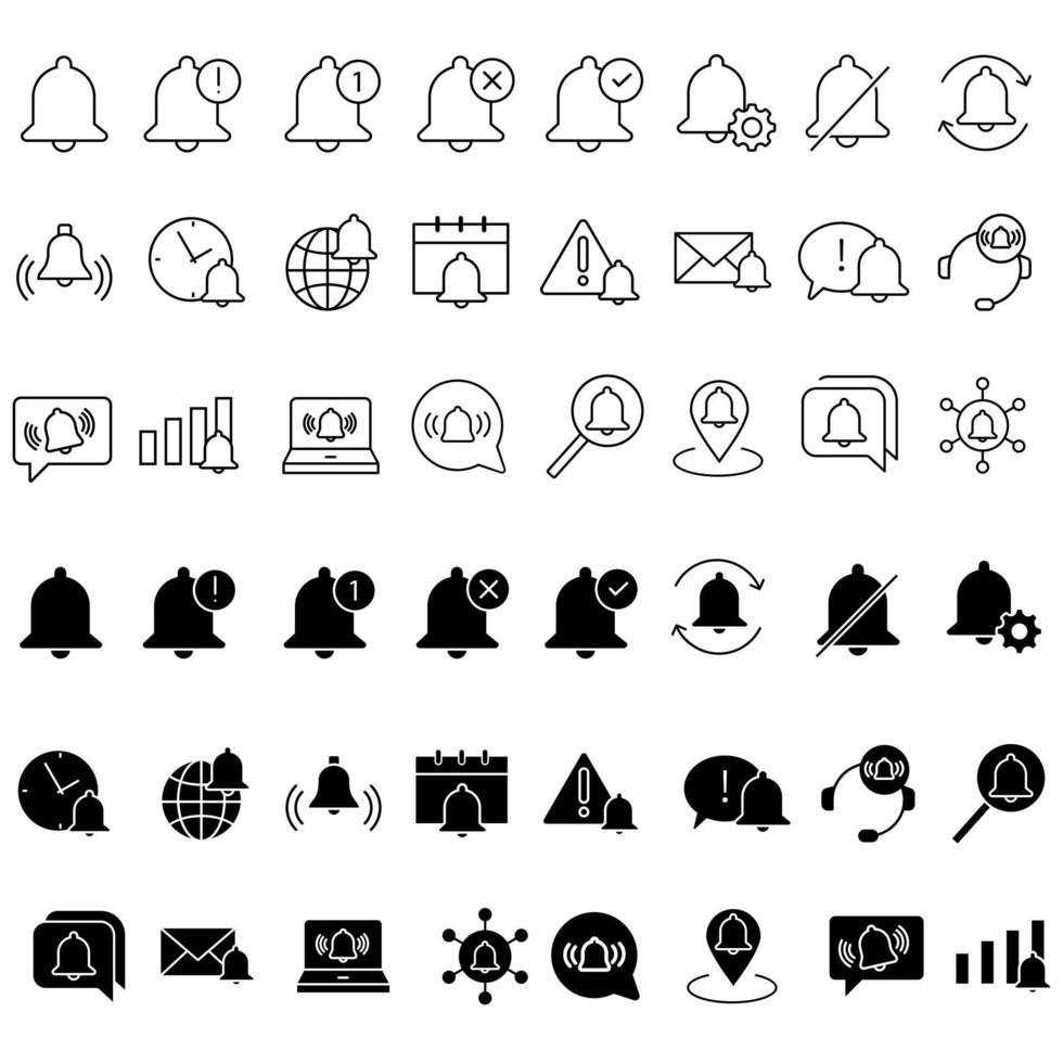 Notification icon vector set. alarm illustration sign collection. Message symbol or logo.