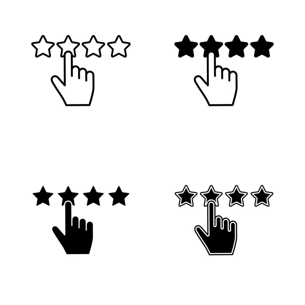 Rating icon vector set. Star illustration sign collection. Ranking symbol. assessment logo.