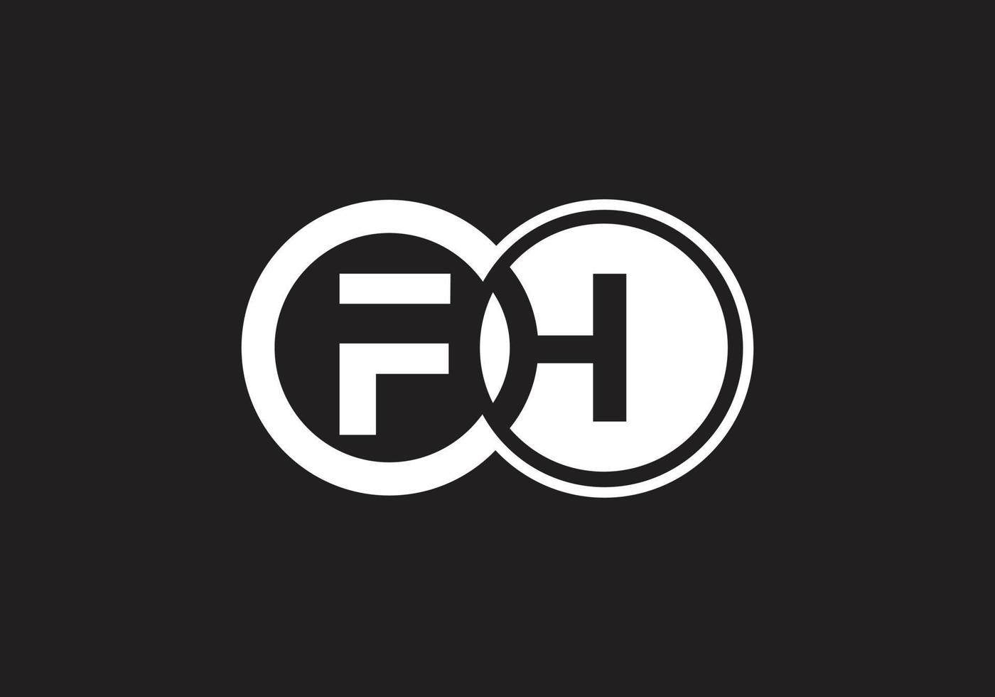 letra fh logo icono diseño para tu negocio vector