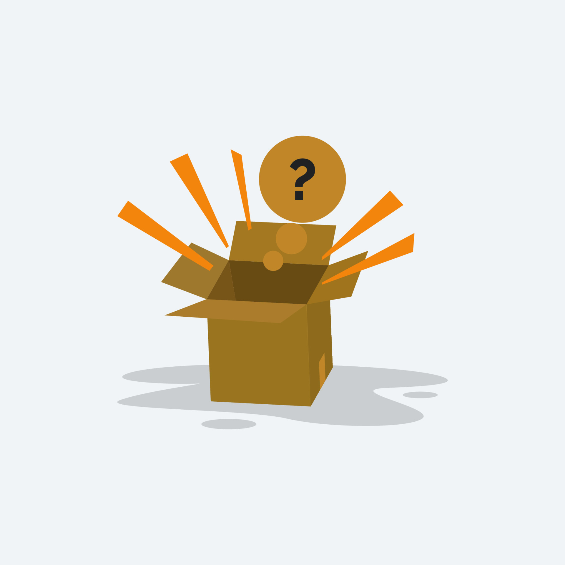 Open box and question mark, mystery box concept illustration 20361581  Vector Art at Vecteezy