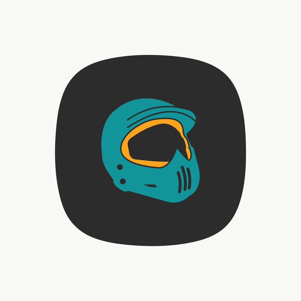 Helmet icon graphic design vector illustration