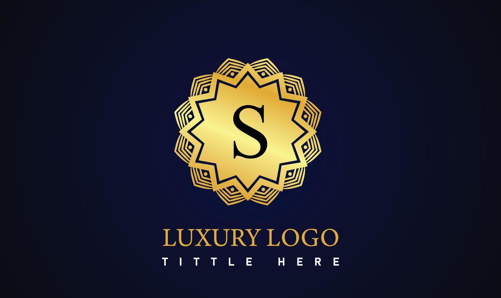 Modern luxury letter logo for elegant business and company vector