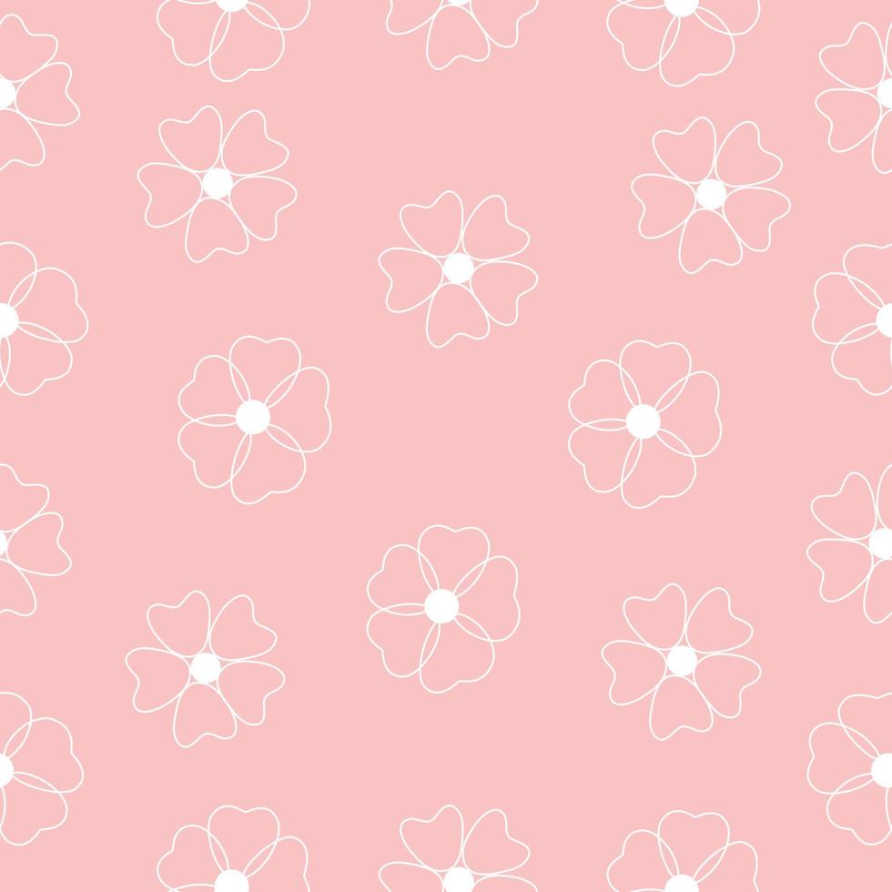 Bright spring-summer seamless pattern of flowers. Vector illustration.