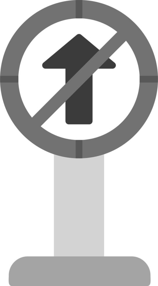 No Straight Vector Icon